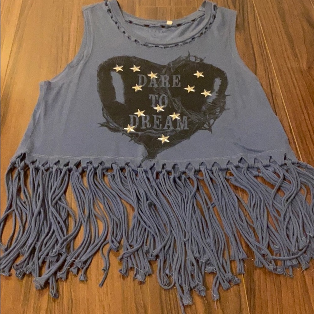 Guess Fringe Crop-Top Size Small